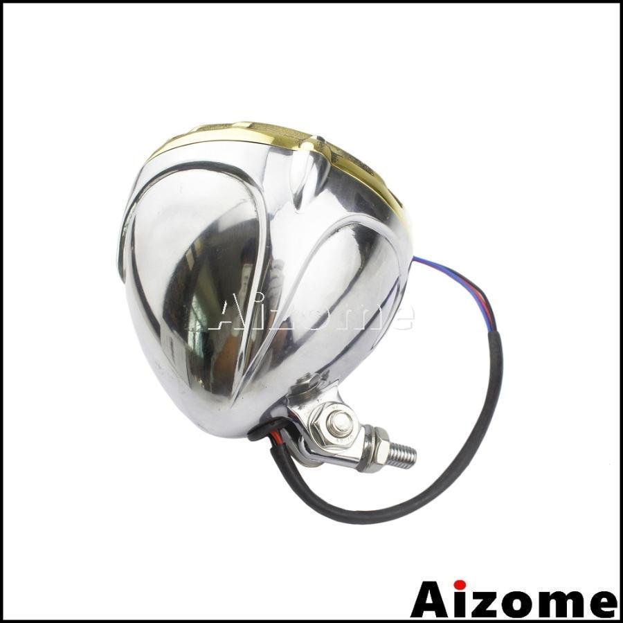 ヘッドライト ビンテージ ブラス 真鍮 バードゲージ ボバー AMF チョッパー  パンナックルショベル トリム カバー｜shizukustore｜02