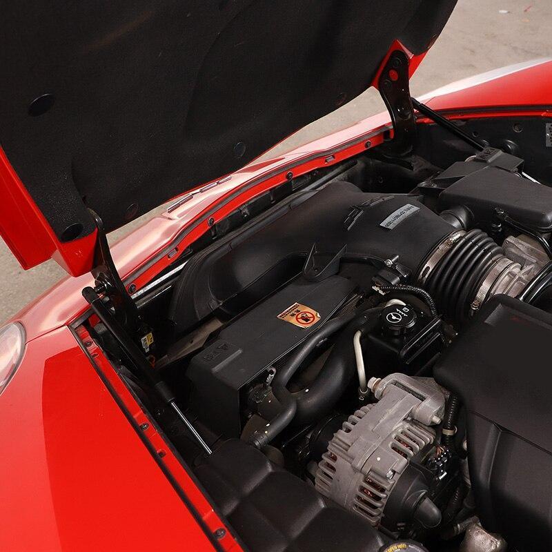 シボレー コルベットC6 2005-2013カーボンブラックカーフード油圧ロッド車内装カスタムアクセサリー｜shizukustore｜04