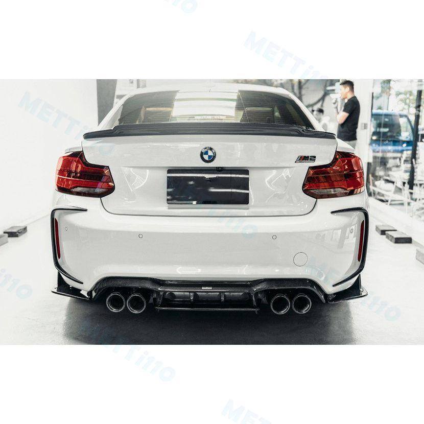 BMW F87 M2 competition リアバンパー用カーボン カナード 本物DryCarbon ドライカーボン FD パフォーマンス エアロ スポイラー｜shizukustore｜02