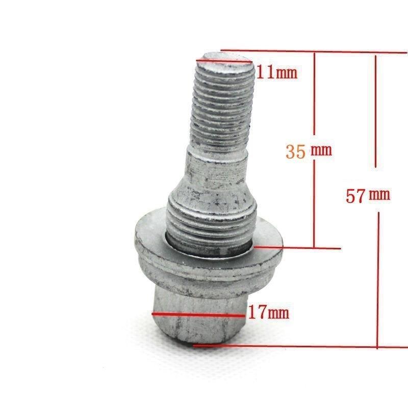 プジョー 17mm 純正用 ホイール ボルト 4本セット フラットシートワッシャー 206 207 307 308 406 407 607シトロエンc5 c4社外品｜shizukustore｜02