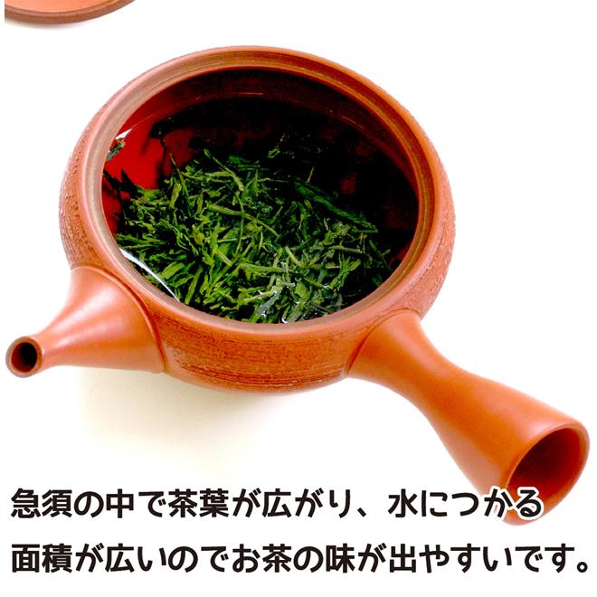 急須 玉光 朱泥平丸 夕雲 140ml 送料無料 丸平型 常滑焼急須 お茶を淹