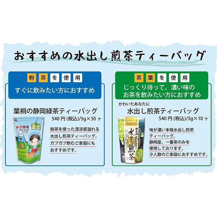 お茶パック かわいたあなたに水出し煎茶ティーバッグ 5g×10ヶ お茶パック 煎茶 緑茶 静岡茶 静岡のお茶屋お茶の葉桐 | 葉桐 | 03