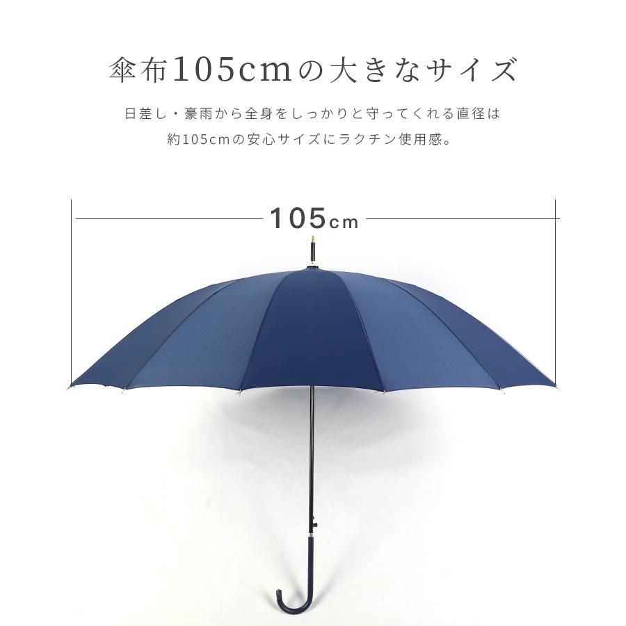 si_chaaaan 完全遮光　撥水加工　大人サイズ　クールネックガードなし VELLICHOR 晴雨兼用傘 長傘 メンズ レディース 軽量 ワンタッチ