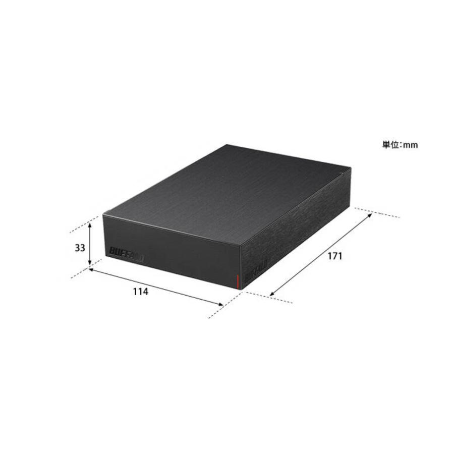BUFFALO バッファロー 8TB 外付けHDD HD-LE8U3-BB ブラック