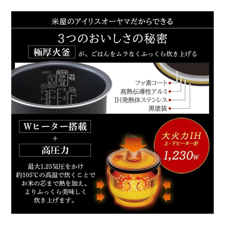 アイリスオーヤマ炊飯器IH 5.5合40銘柄炊き分け 極厚火釜RC-PD50 Amazon | アイリスオーヤマ 炊飯器 5.5合 IH式 40銘柄炊き分け