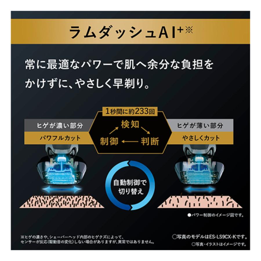 ラムダッシュ パナソニック ラムダッシュPRO ES-LS9CX-K 6枚刃