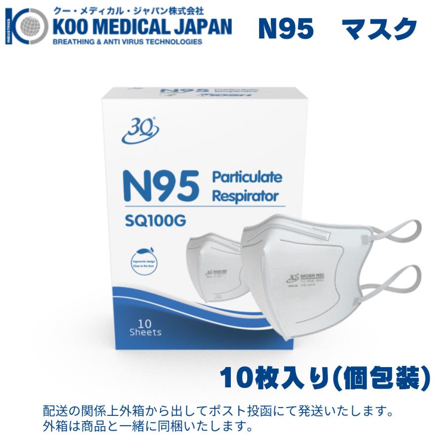 クー・メディカル・ジャパン N95 マスク 医療用 NIOSH認証 10枚 介護