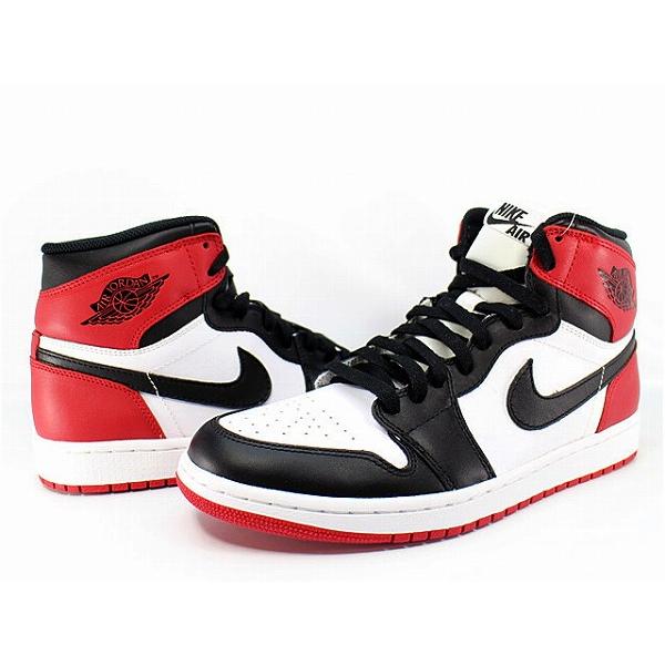 555088-184 ナイキ エアジョーダン1レトロ ハイ つま先 黒 つま黒 BLACK TOE NIKE 送料無料の画像