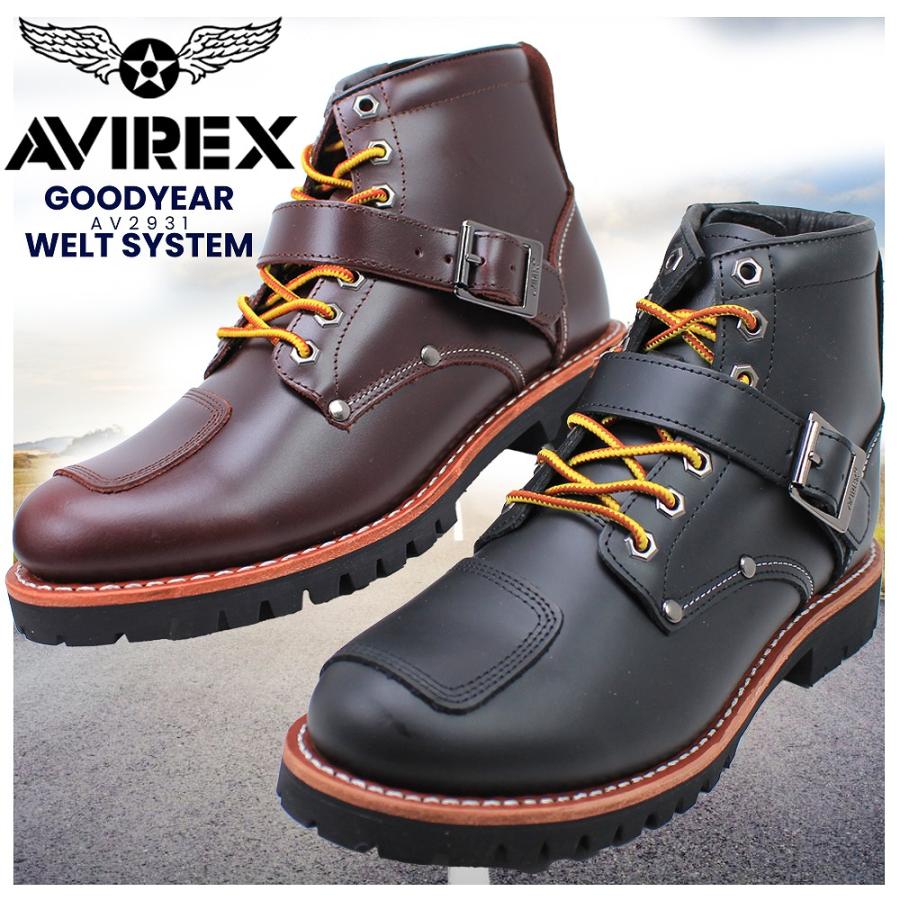 AVIREX（アヴィレックス） アビレックス メンズ 牛革 ショートブーツ 