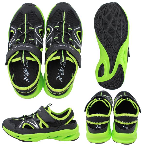 瞬足 シュンソク キッズ ジュニア 靴 男の子 スニーカーサンダル