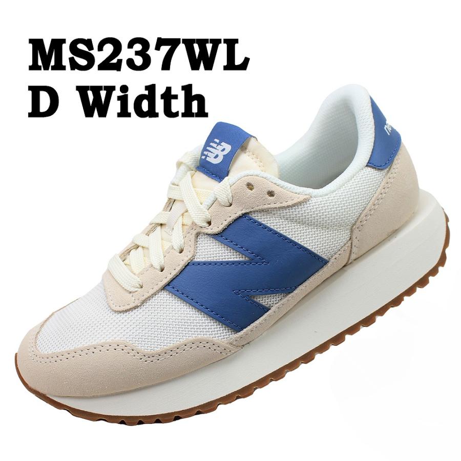 ニューバランス NEW BALANCE レディース スニーカー ランニングシューズ ホワイト ブルー ワイズD 運動靴 カジュアル  MS237WL_1