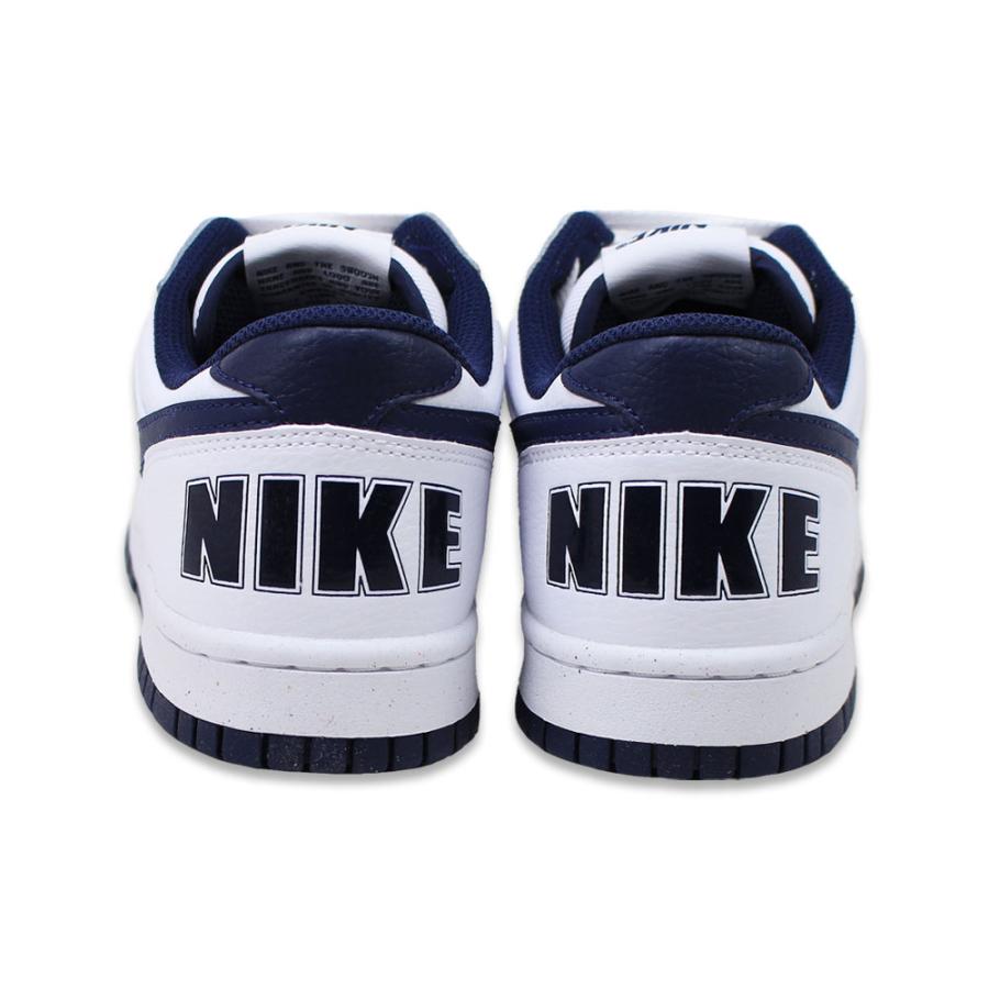 NIKE ホワイト/ネイビー スニーカー NIKE（ナイキ） メンズ スニーカー ビッグ LOW ホワイト 白 ネイビー
