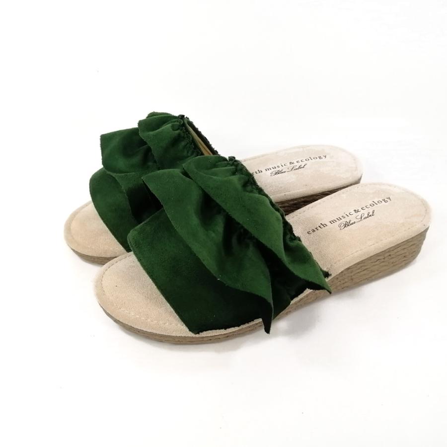 フリル サンダル アースミュージック エコロジー ローヒール 靴 レディース Em 16 100 Onstep 旧シューズshobido 通販 Yahoo ショッピング