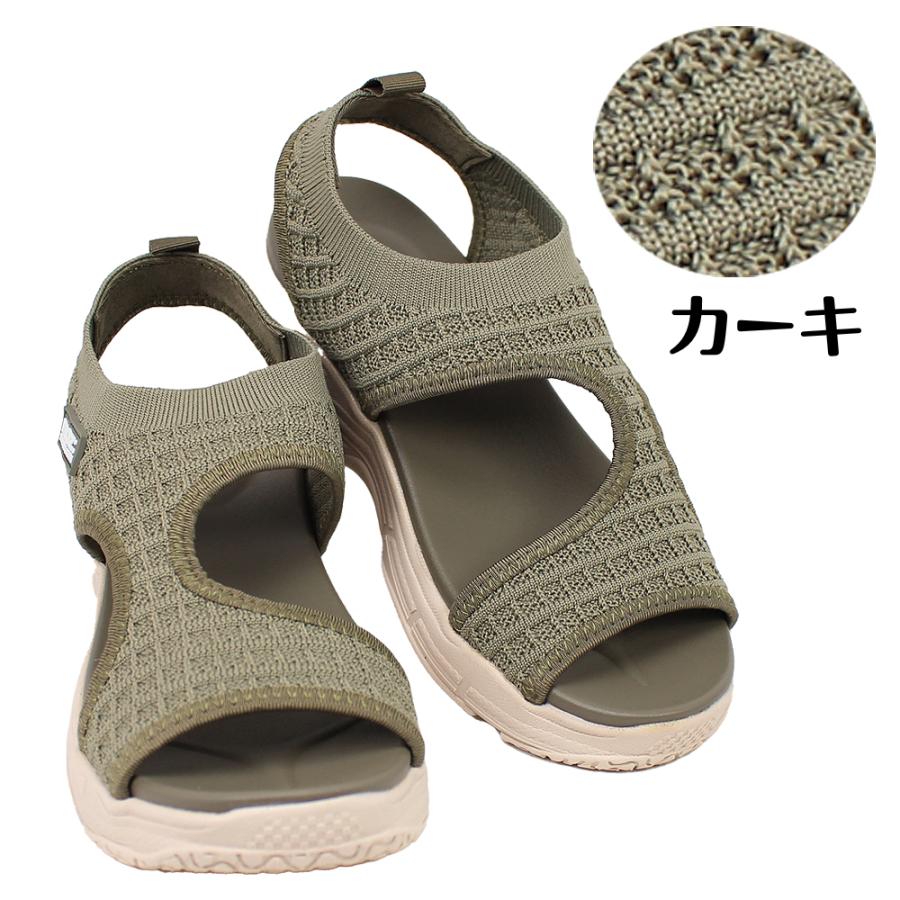 moz（モズ） サンダル レディース 厚底 軽量 コンフォート ワッフル