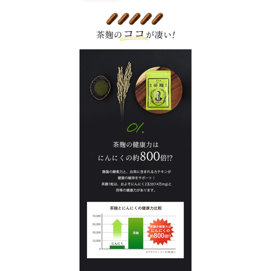 初回購入者限定 セール 河内菌本舗 茶麹 乳酸菌入り サプリメント 30粒