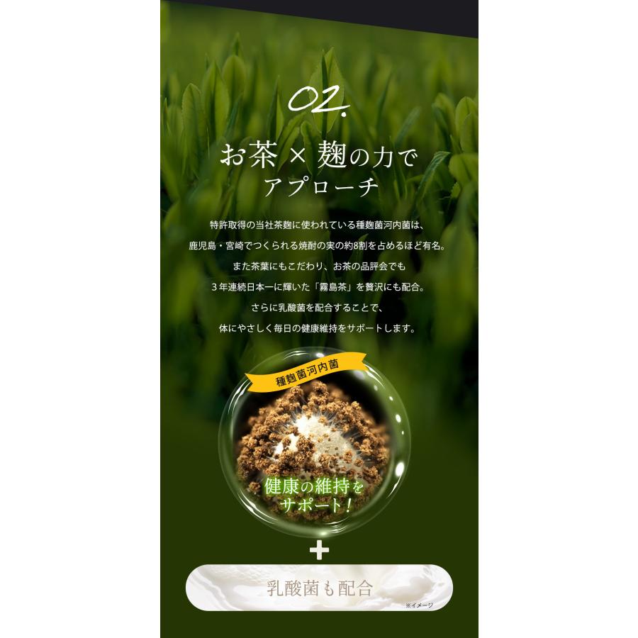 初回購入者限定 セール 河内菌本舗 茶麹 乳酸菌入り サプリメント 30粒