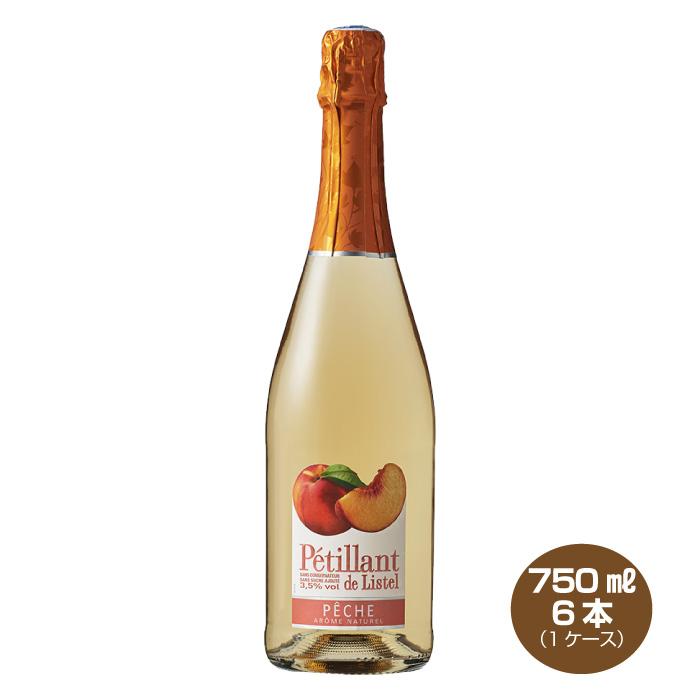 送料無料 ペティアン・ド・リステル ピーチ 750ml×6本 1ケース やや