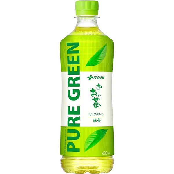 お〜いお茶 送料無料 おーいお茶 ピュアグリーン PET 600ml×24本 PURE