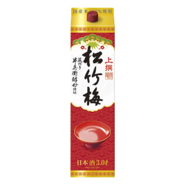 宝酒造 上撰 松竹梅 サケパック 3L紙パック 3000ml : 焼酎屋ドラゴン