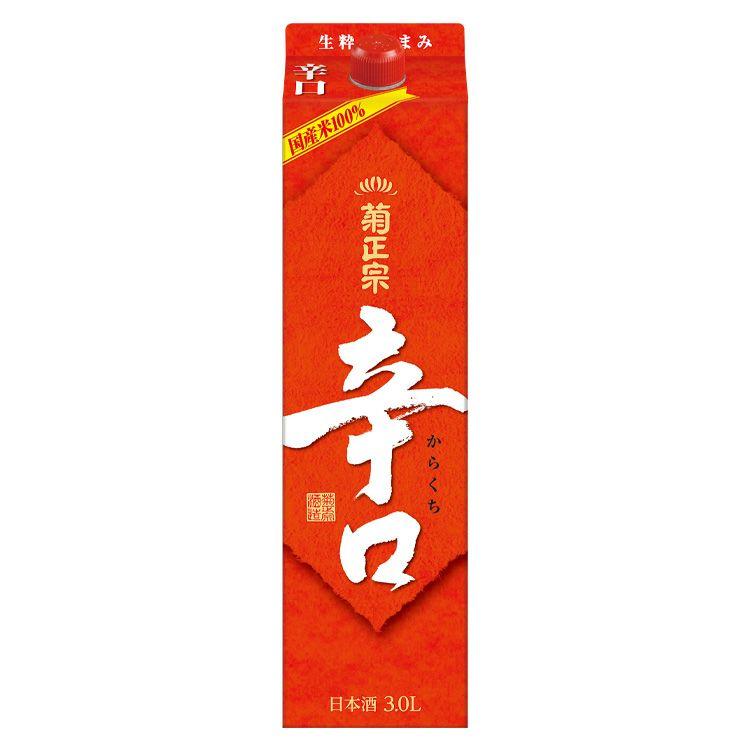 送料無料 菊正宗 辛口パック 3L×4本 日本酒 清酒 3000ml 1ケース