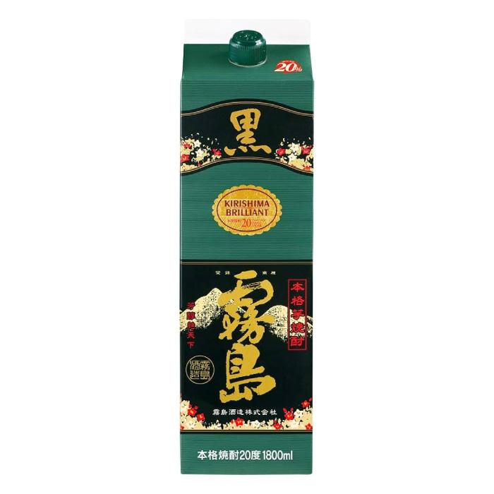 霧島酒造 黒霧島 20度 1800mlパック 1本 芋焼酎 1.8L : 焼酎屋ドラゴン