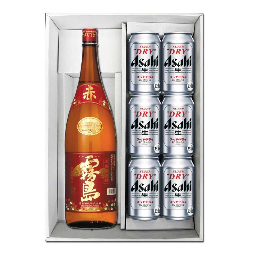 スーパードライ 送料無料 赤霧島1.8Lとアサヒスーパードライ350ml×6缶