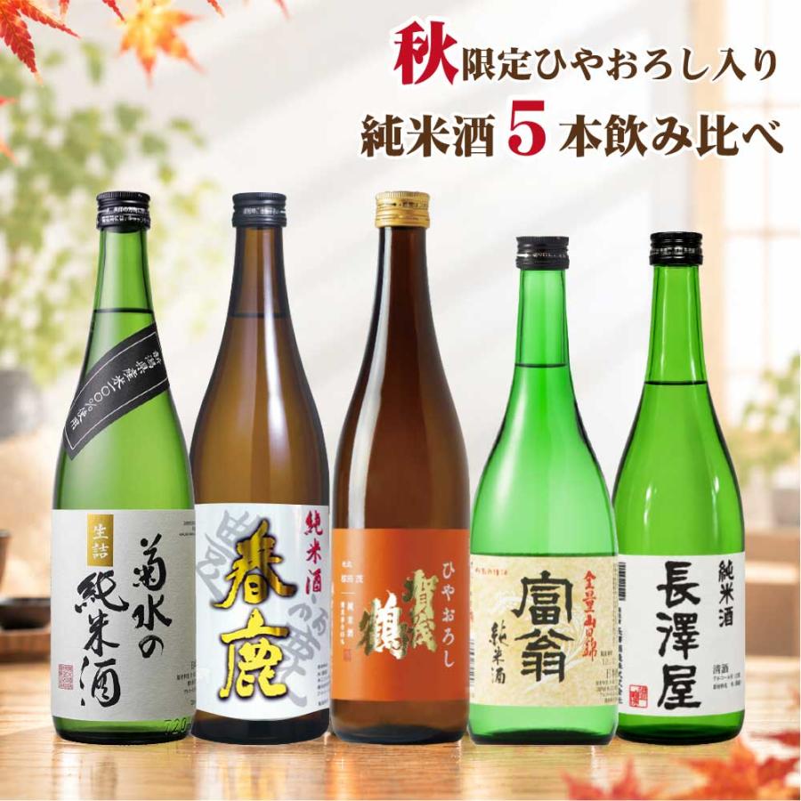 送料無料 日本酒 純米酒 飲み比べセット 720ml×5本 日本酒セット 清酒