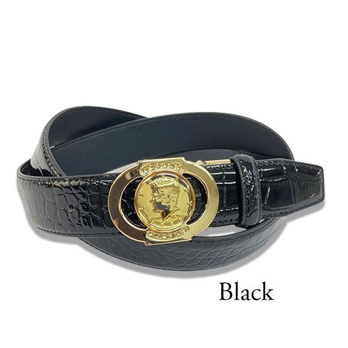 ベルト 35mm幅 コインモチーフ コイン プレーンベルト バックル