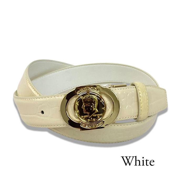 ベルト 35mm幅 コインモチーフ コイン プレーンベルト バックル