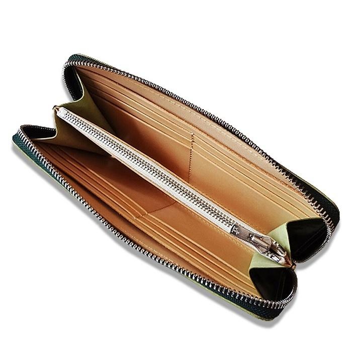 ブラウン 濃茶 なぐら 新喜皮革 高級 オイルコードバン ラウンド長財布  