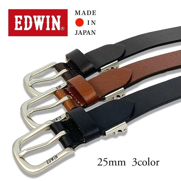 ベルト Edwin 日本製 25mm 牛革 本革 ナチュラル レザー カジュアル バックル ファッション ブランド メンズ 男性用 S 1597 ショコラ 通販 Yahoo ショッピング