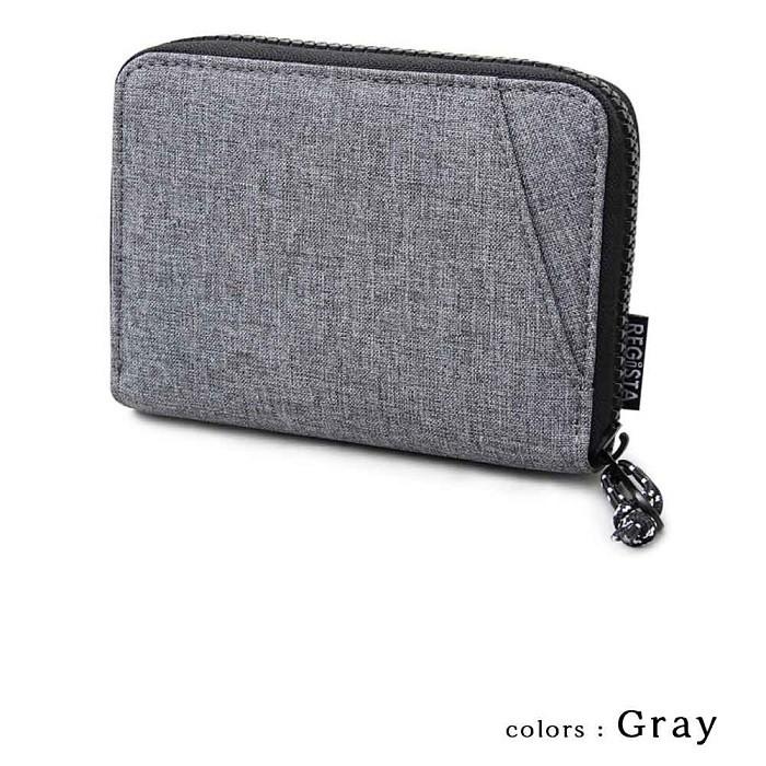 二つ折り財布 折り財布 ナイロン ボックス型 小銭入れ ラウンドジップ