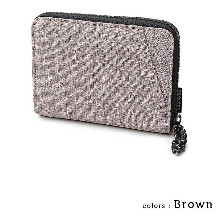 二つ折り財布 折り財布 ナイロン ボックス型 小銭入れ ラウンドジップ