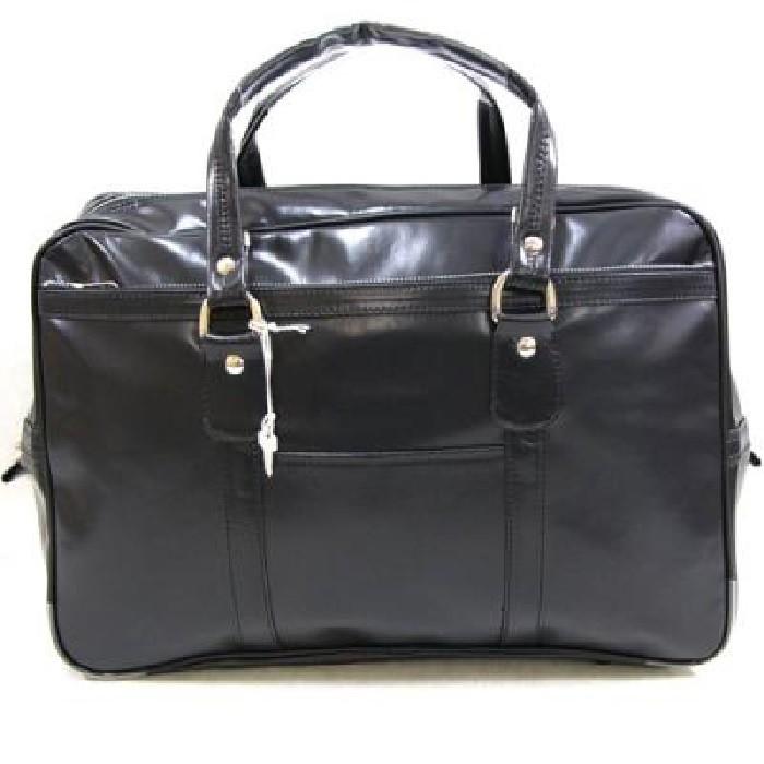 黒いボストンバッグ 合成皮革 ボストンバッグ 日本製 豊岡製 レザー トラベル 旅行 合成皮革 鞄 銀行