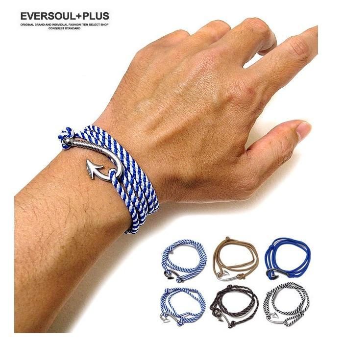 ブレスレット Eversoul Plus ロープ ラップブレス 釣り針モチーフ 真鍮 カジュアル アクセサリー ファッション ブランド 男性用 メンズ S Mau Eplus565 ショコラ 通販 Yahoo ショッピング