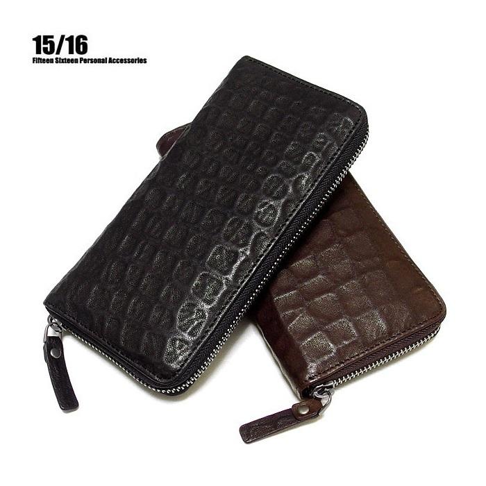 長財布 EVERSOUL PLUS クロコダイル柄 エンボス型押し クロコ型押し ロングウォレット 財布 レザー サイフ ブランド メンズ 紳士 男性用 送料無料