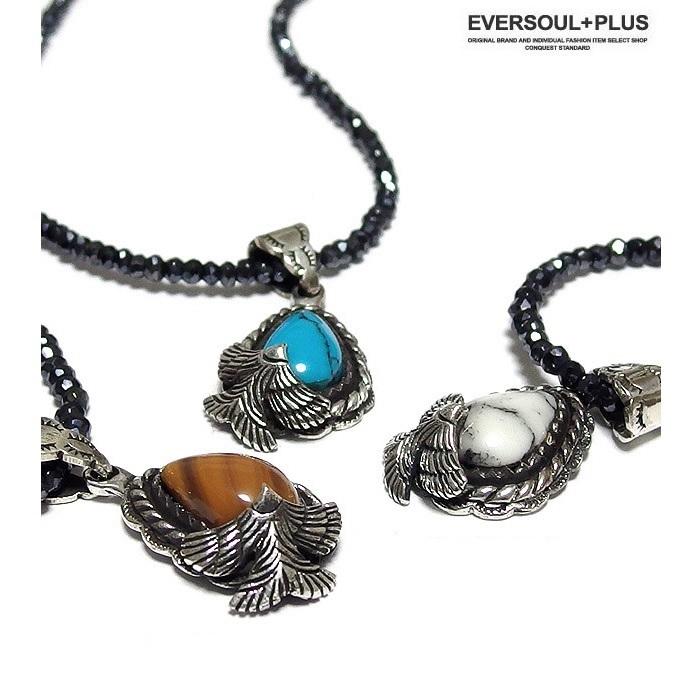 ネックレス Eversoul Plus シルバー925 天然石 ブラックスピネル ターコイズ ハウライト タイガーアイ アクセサリー ファッション ブランド メンズ 送料無料 S Mau Eplus6 ショコラ 通販 Yahoo ショッピング
