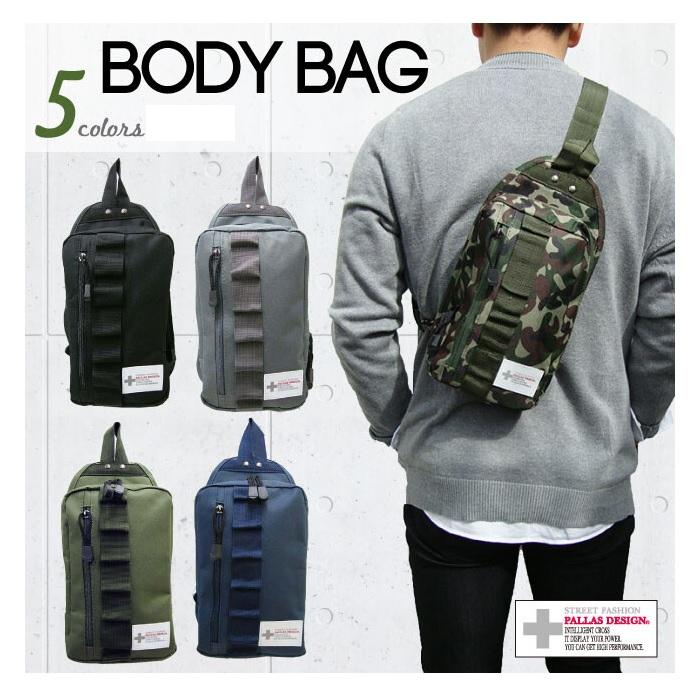 ボディバッグ PALLAS DESIGN 軽量 斜め掛け アウトドア 旅行 鞄