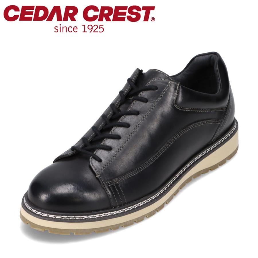 セダークレスト CEDAR CREST CC-1551 メンズ カジュアルシューズ レザーシューズ 革靴 撥水 晴雨兼用 エコ ブラック ...