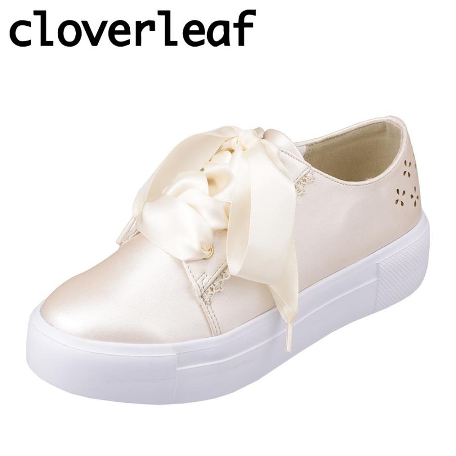 クローバーリーフ Cloverleaf Cl 126 レディース スニーカー 軽量 軽い サテンリボン かわいい 人気 ベージュ Shoe Plaza シュープラザ 通販 Paypayモール