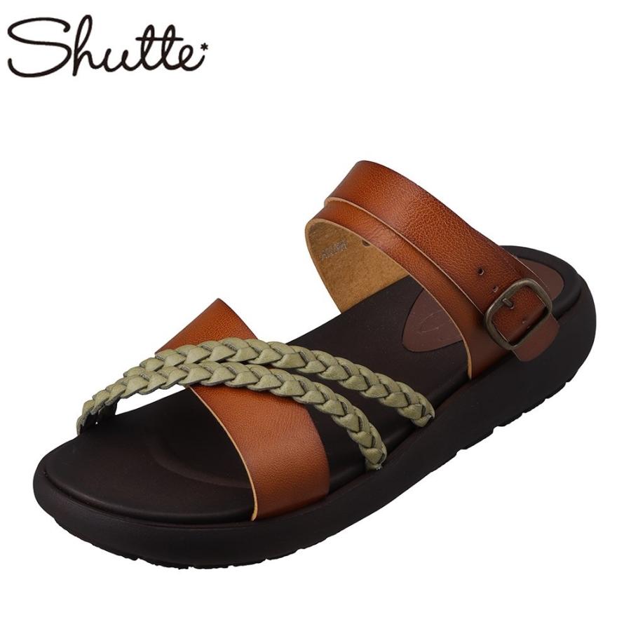 シュッテ Shutte St 3026 レディース サンダル 日本製 メイドインジャパン 国産 2way 2通り キャメル カーキ Shoe Plaza シュープラザ 通販 Paypayモール