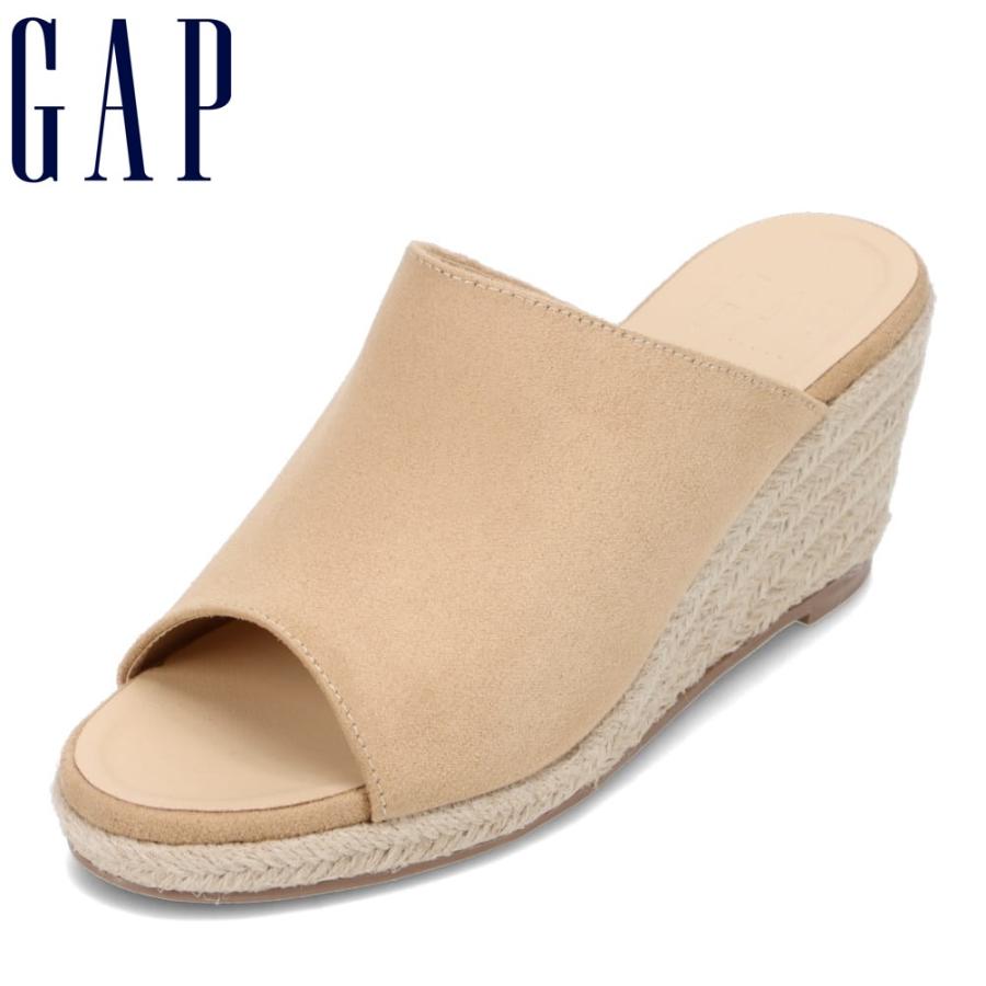ギャップ GAP GPL42330CW レディース サンダル ウェッジソールサンダル 厚底 オープントゥ リゾート ミュールタイプ ベージュ