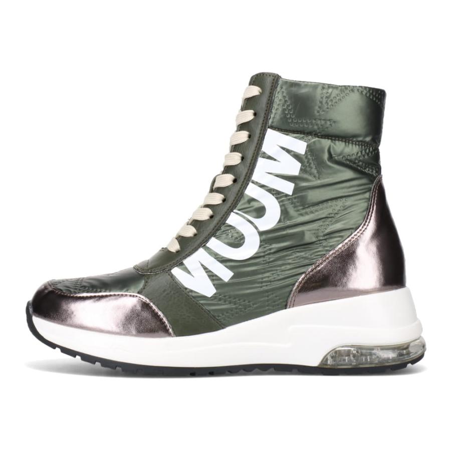 ムーム MUUM MM2478 レディース エアソール ハイカットスニーカー ショートブーツ レースアップ おしゃれ スニーカー ロゴ カーキ｜shoe-chiyoda｜02