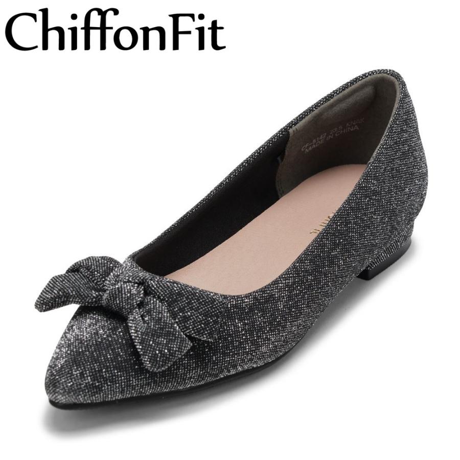 ChiffonFit シフォンフィット リボンフラットパンプス CF-5142