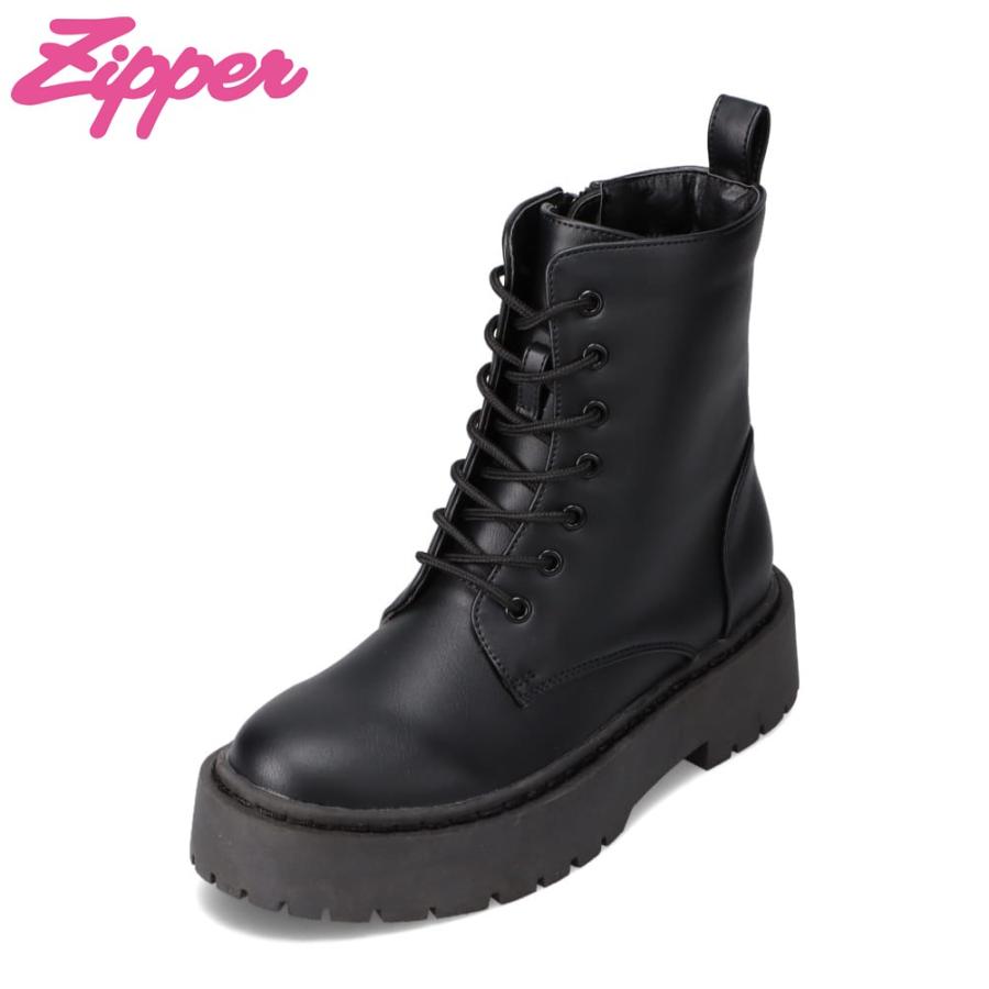 ジッパー Zipper Zp 2 レディース ショートブーツ レースアップ 厚底 防水 雨の日 晴雨兼用 人気 ブランド ブラック Shoe Plaza シュープラザ 通販 Yahoo ショッピング