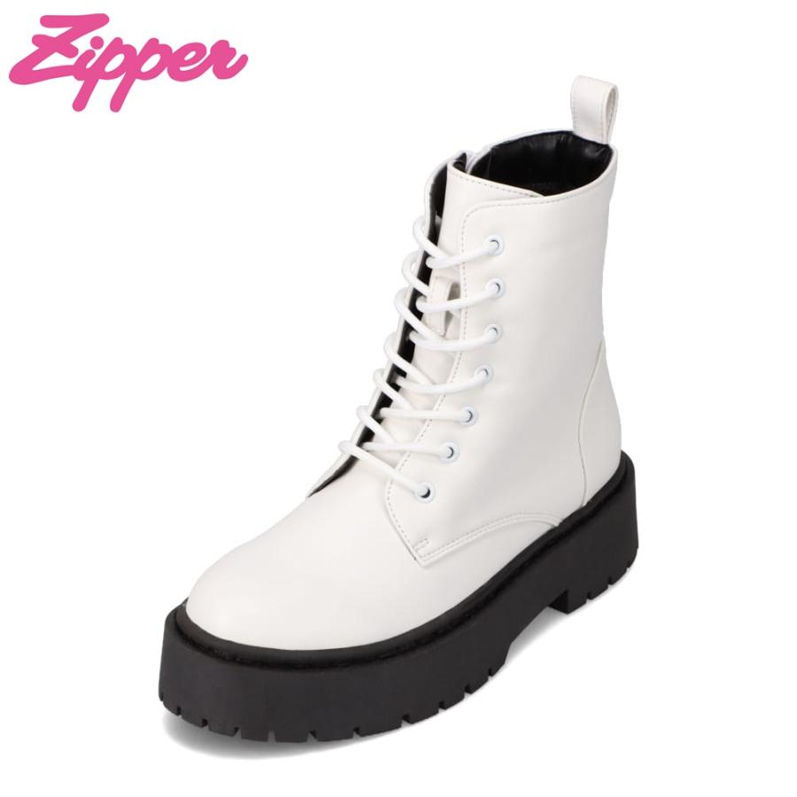 ジッパー Zipper Zp 2 レディース ショートブーツ レースアップ 厚底 防水 雨の日 晴雨兼用 人気 ブランド ホワイト Shoe Plaza シュープラザ 通販 Yahoo ショッピング