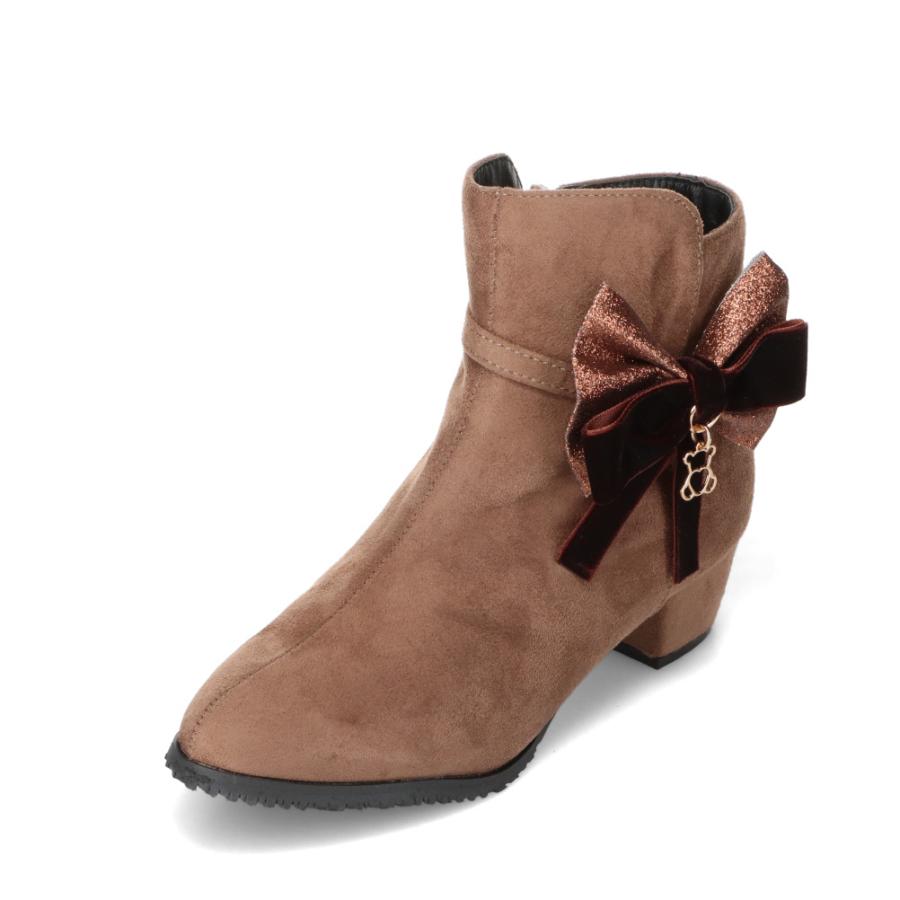 山*実様 フィンコンフォート　ショートブーツ　ボルドー　サイドジッパー付き Mong Mong モンモン サイドジップリボンショートブーツ SMK-5064