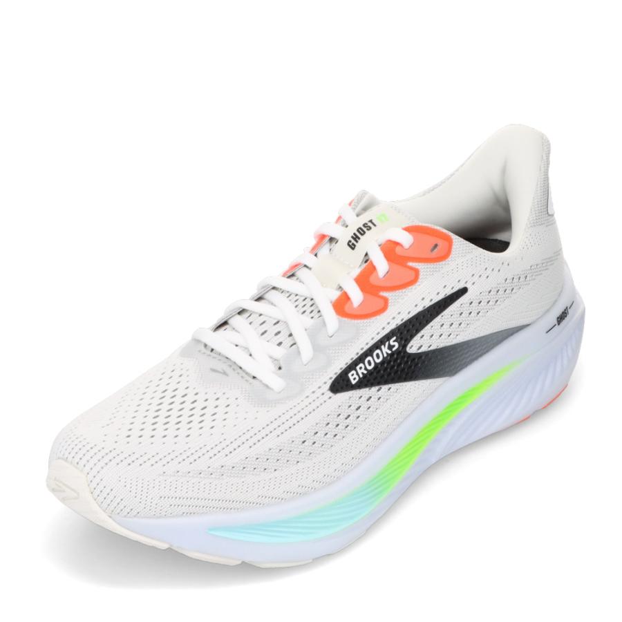ブルックス BROOKS BRM 4423 スニーカー ランニング ウォーキング シューズ 軽量 ゴースト17 クッション性 メッシュ フィット 耐久性 ローカットスニーカー 人気 ブランド ホワイト×グリーン BROOKS（ブルックス） Ghost 17 BRM 4423 メンズ スニーカー