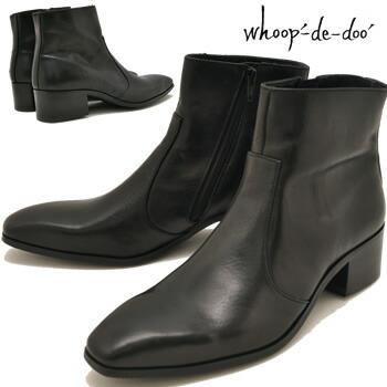 安いそれに目立つ ヒールブーツ メンズ フープディドゥ 予約 は3営業日内に発送 Whoop De Doo 本革 メンズ ヒールブーツ ロングノーズのジップブーツ ドレスブーツ ブーツ Www Rankinengineering Com