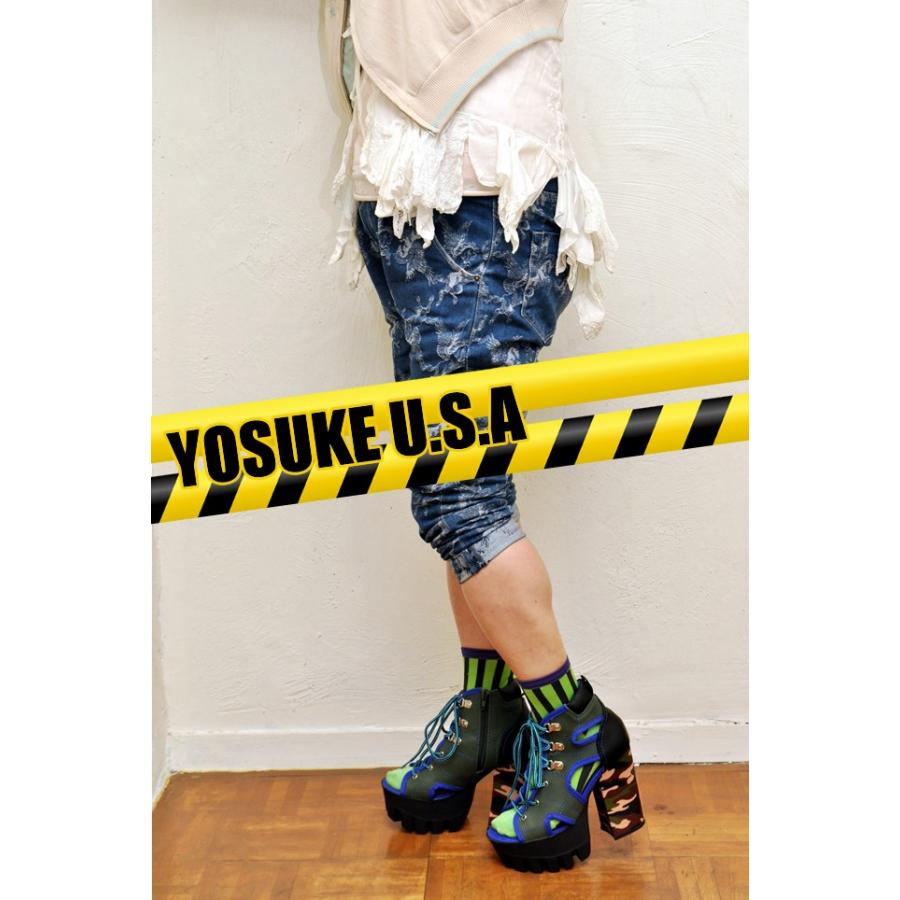 ヨースケ Yosuke 厚底ブーツサンダル ブーサン レースアップサンダル グラディエーター Yosuke 靴カフェ 通販 Yahoo ショッピング